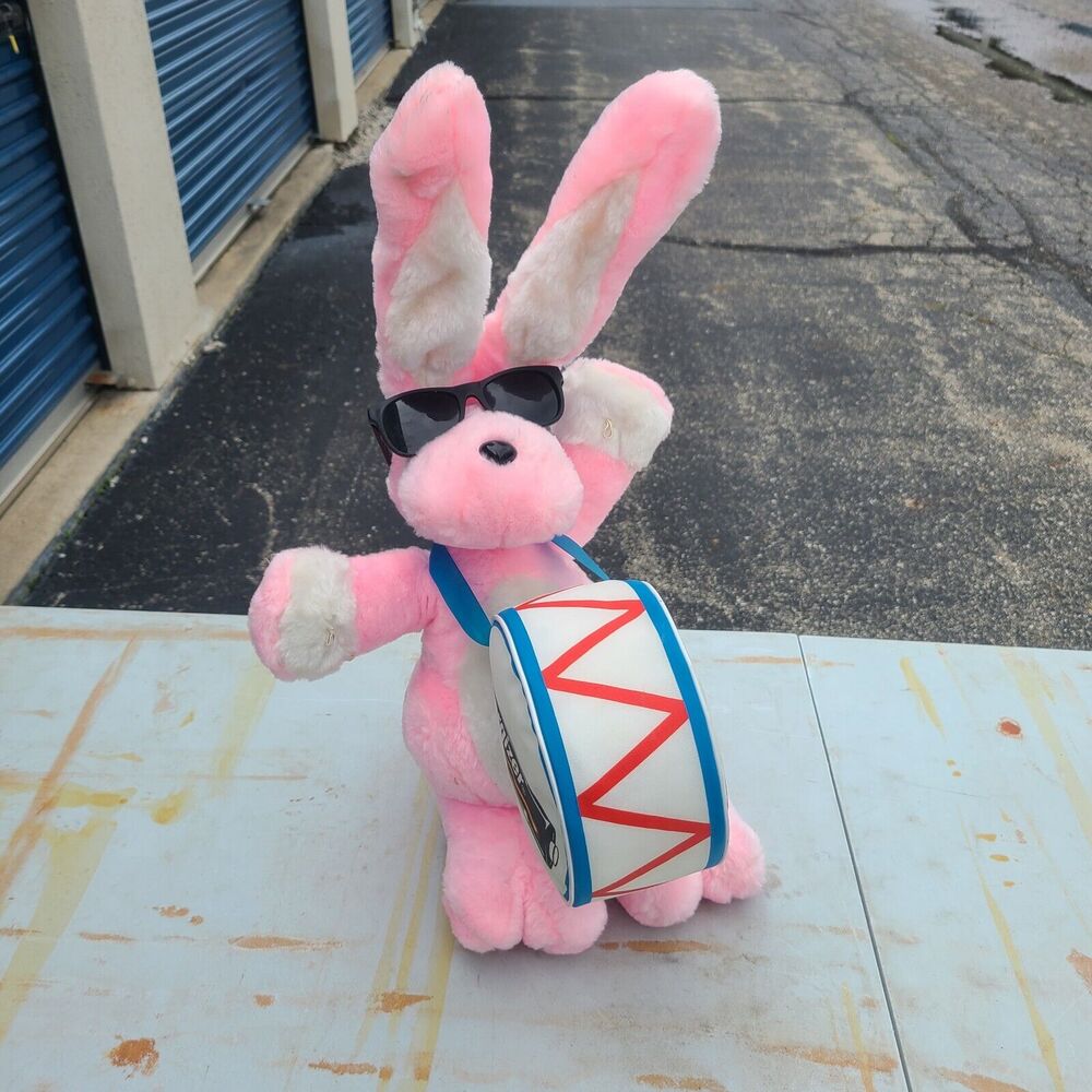 Energizer Bunny Plush LARGE 23" With Flip Flops Drurm Shades Vintage 1989